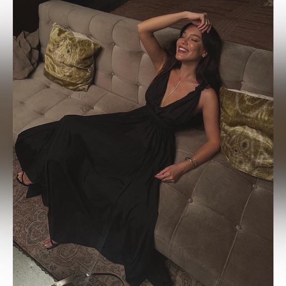 🆕ZARA LONG NYLON DRESS | NAVY BLUE - Picture 9 of 12